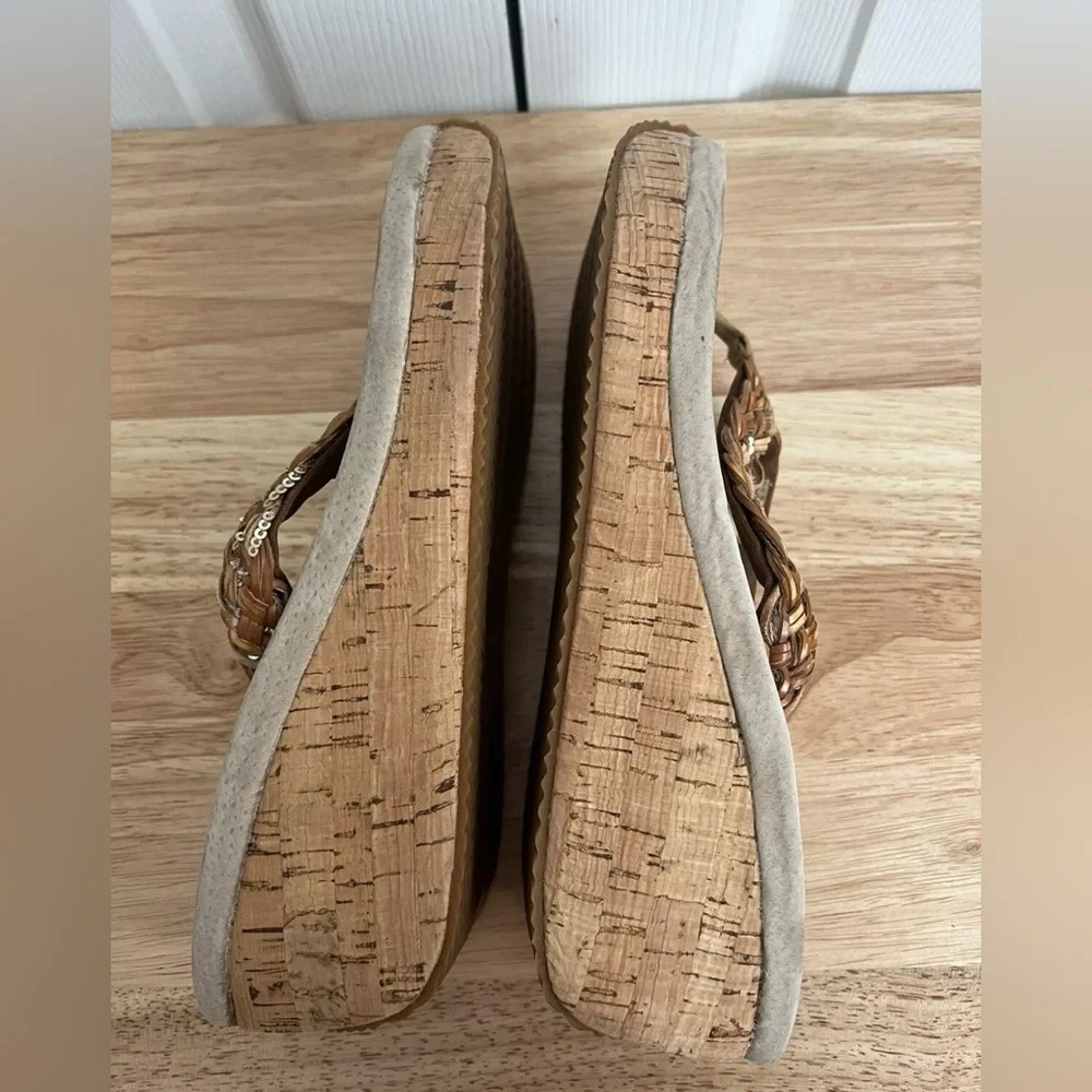 Volatile Boho Platform Wedge Sandal Womens Size 9 Natural Braided